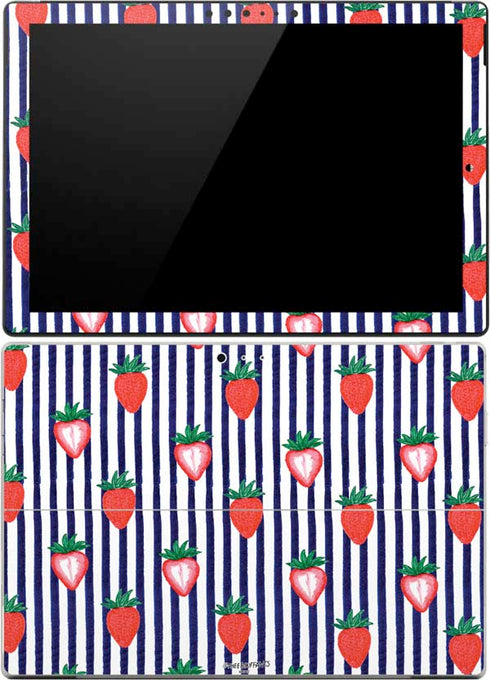 Bouffants and Broken Hearts Strawberries and Stripes Surface Pro (2017) Skin